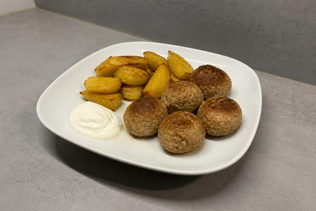 Turkey Meatballs & Roasted Potatoes